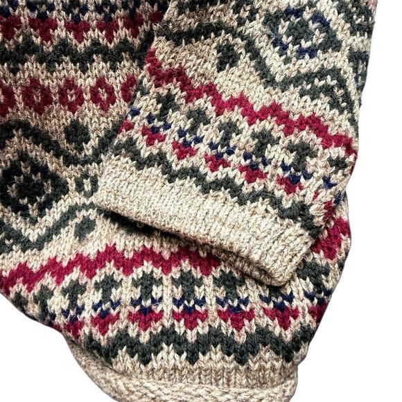 Vintage Abercrombie & Fitch The Big Sweater Fair Isle Pullover Multicolor Large - Picture 9 of 15